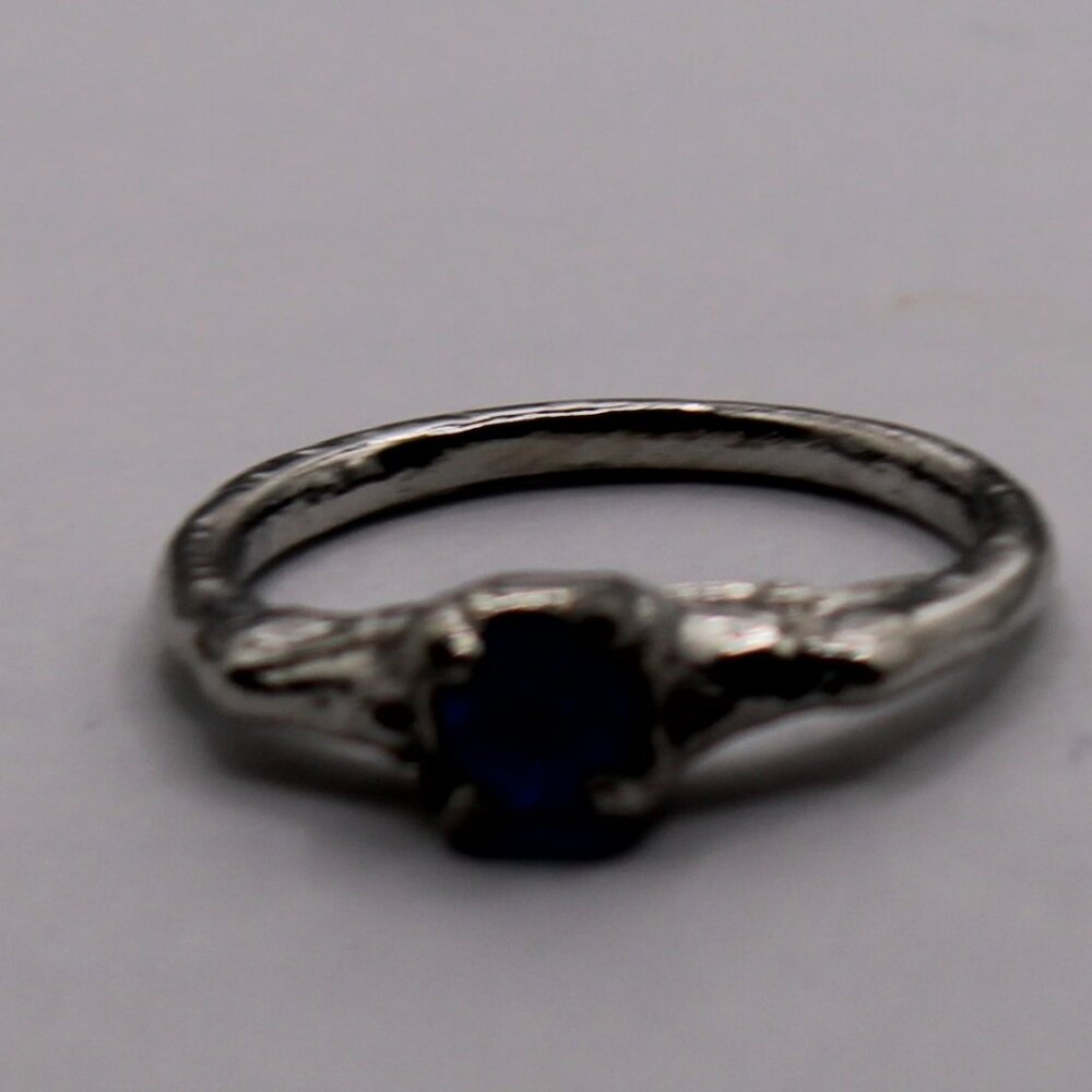 19252-US 5 Blue CZ Ring.